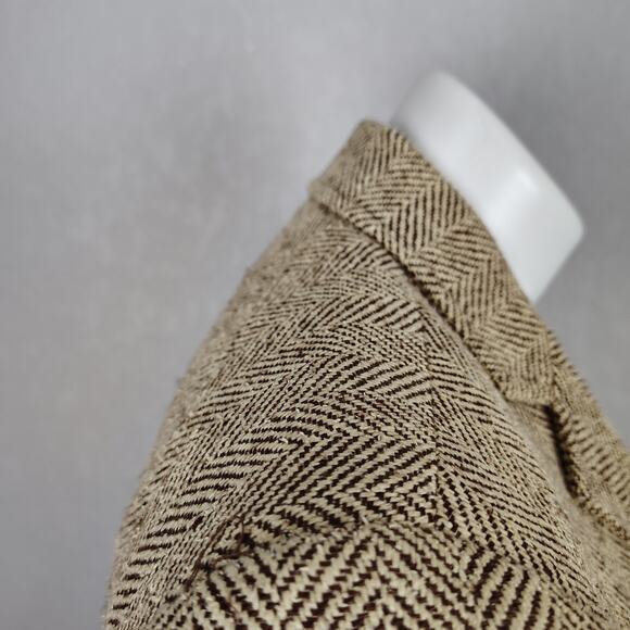 Lauren Ralph Lauren Herringbone Linen-Silk Blazer Size 4 - Picture 15 of 16